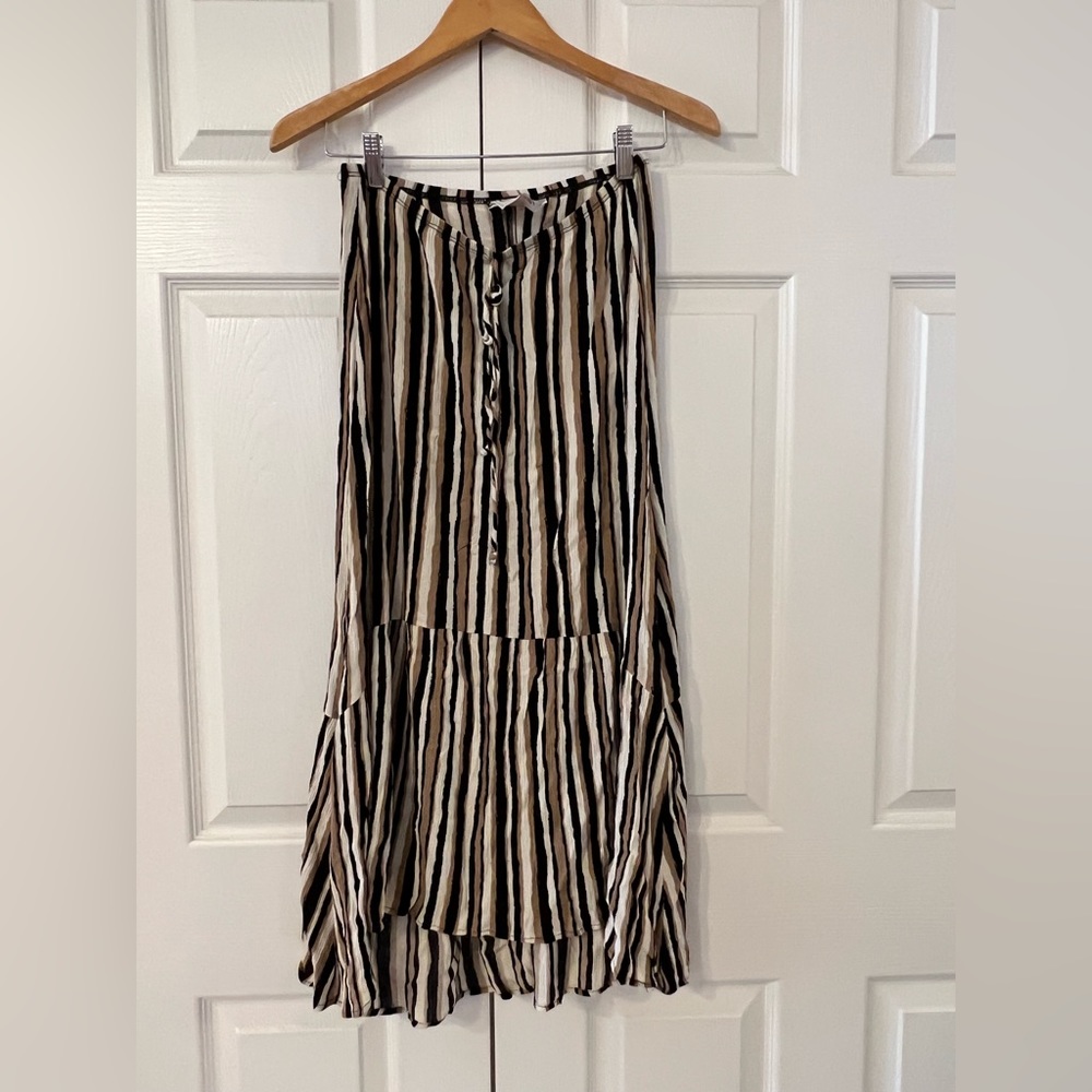 Boutique Multicolored Striped Maxi Skirt - Size M